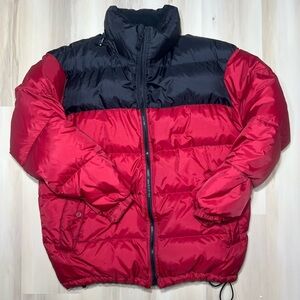 Vintage Gap Down Filled & Waterfowl Puffer Jacket Men’s S Red Hooded Parka Y2K